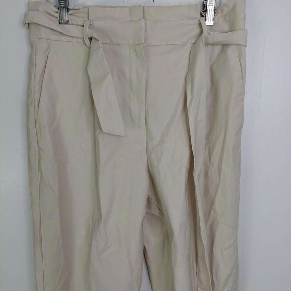 Ann Taylor Pants Womens 8 Tie Waist Tapered Paperbag Capsule Career Office Work - Picture 2 of 9
